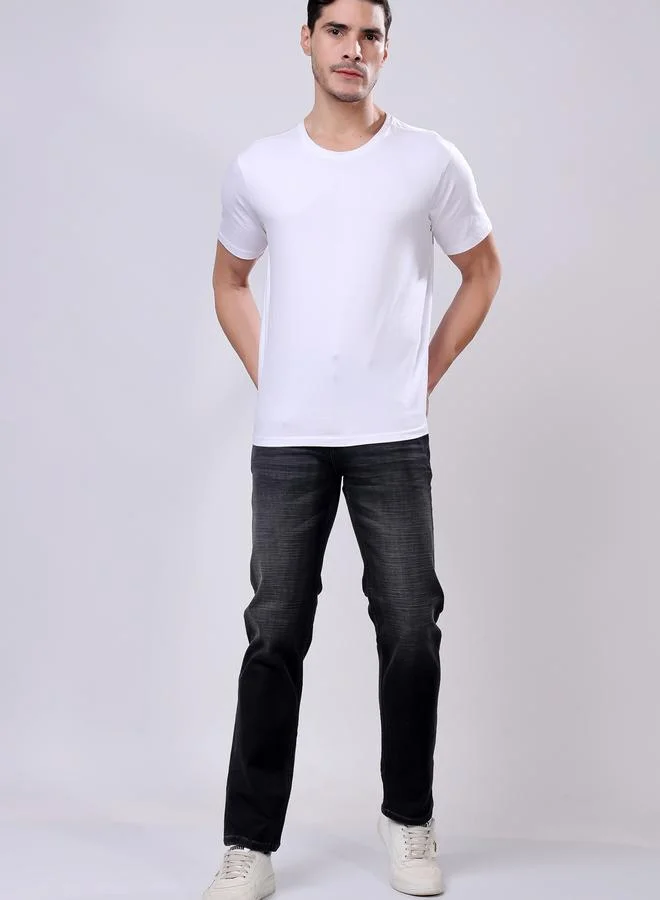 ستايلوكس جينز مريح بلون رمادي داكن